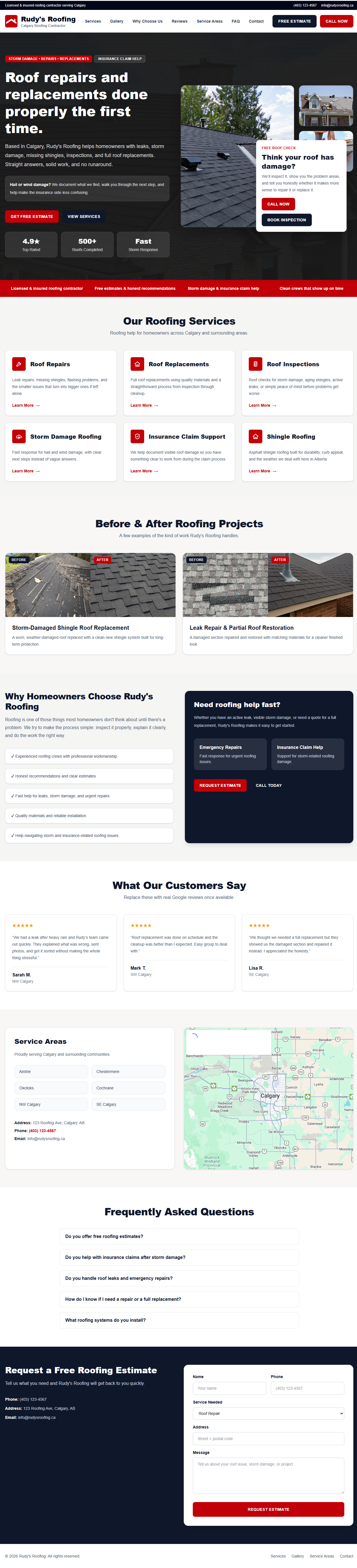 HVAC website demo preview